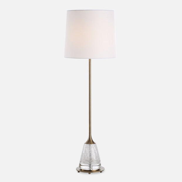 Uttermost Alistair Antique Brass with Glass Based Buffet Lamp