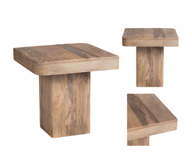 Crestview Collection Lafayette Natural Mango Wood End Table