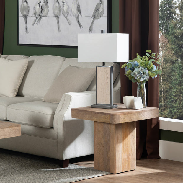 Crestview Collection Lafayette Natural Mango Wood End Table