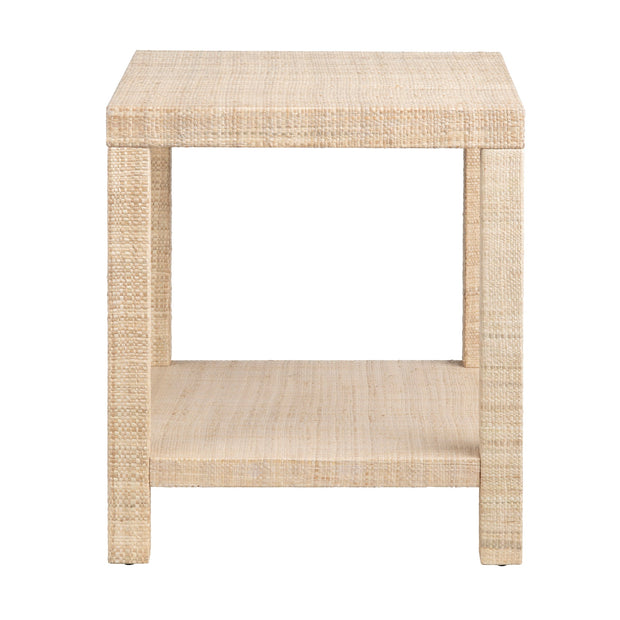 Crestview Collection Providence Natural Woven Rafia End Table
