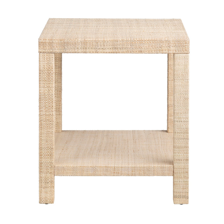 Crestview Collection Providence Natural Woven Rafia End Table