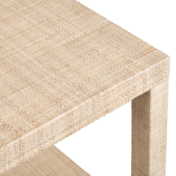Crestview Collection Providence Natural Woven Rafia End Table