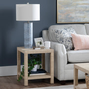 Crestview Collection Providence Natural Woven Rafia End Table