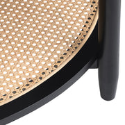 Crestview Collection Port Royal Black and Rattan End Table