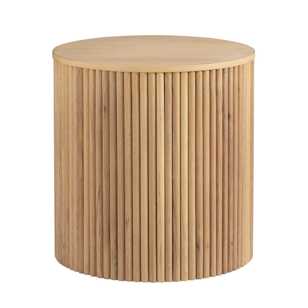 Crestview Collection Henley Fluted Wood End Table