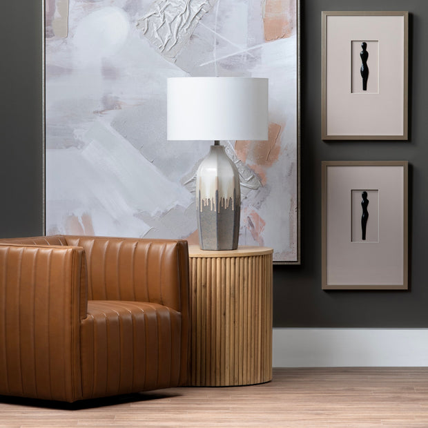 Crestview Collection Henley Fluted Wood End Table