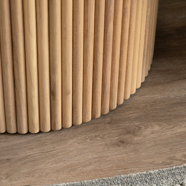 Crestview Collection Henley Fluted Wood End Table
