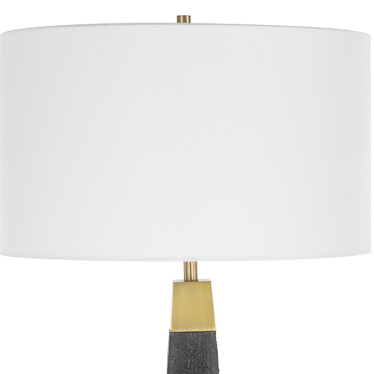 Uttermost Lathey Burned Wood Floor Lamp