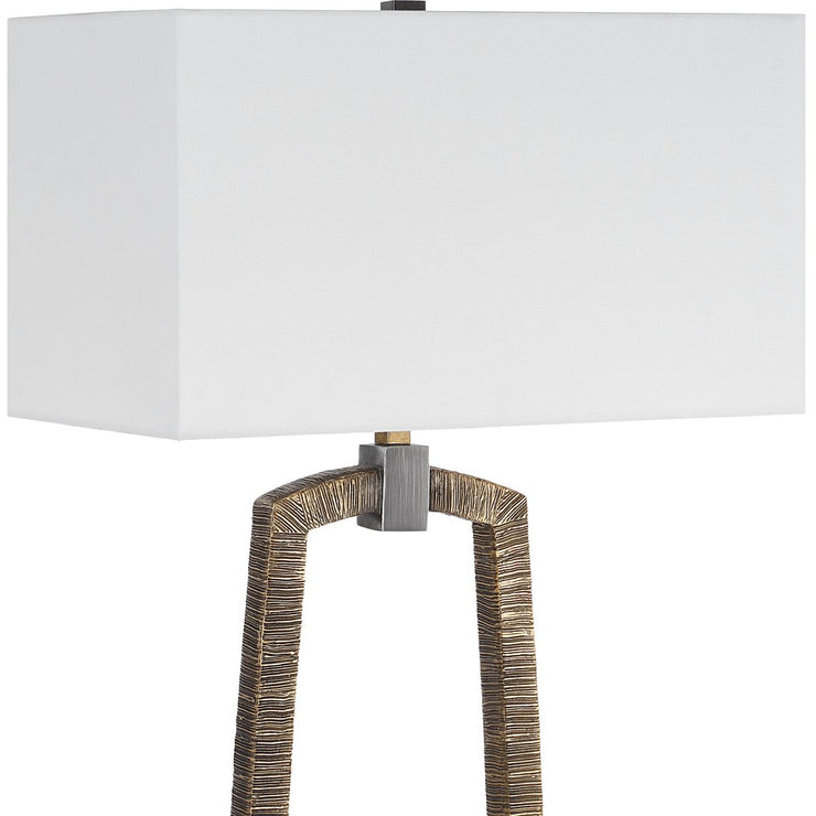 Uttermost Relic Deeply Antique Gold Finish Floor Lamp