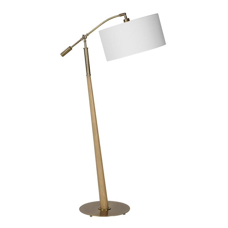 Uttermost Kennett Tapered Wooden Base Floor Lamp