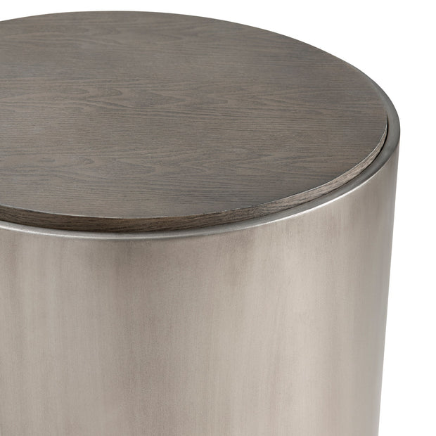 Crestview Collection Trenton Gunmetal Round End Table