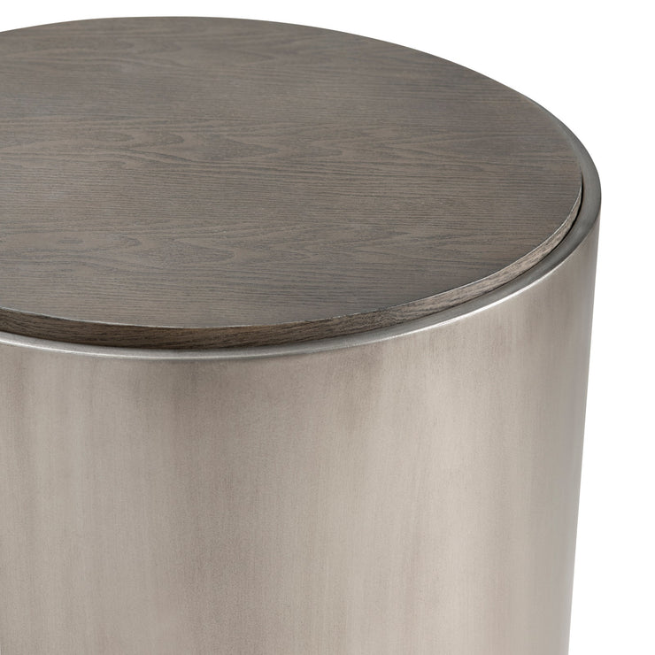 Crestview Collection Trenton Gunmetal Round End Table