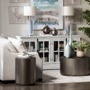 Crestview Collection Trenton Gunmetal Round End Table