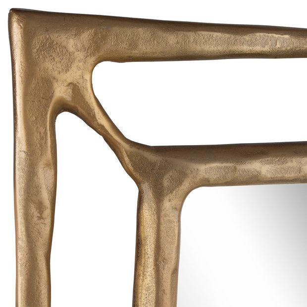 Uttermost Felix Antiqued Brass Rectangle Mirror