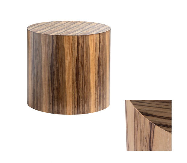 Crestview Collection Limba Organic Modern Round End Table