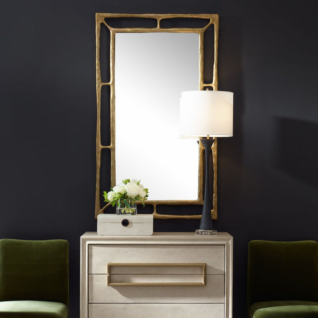 Uttermost Felix Antiqued Brass Rectangle Mirror