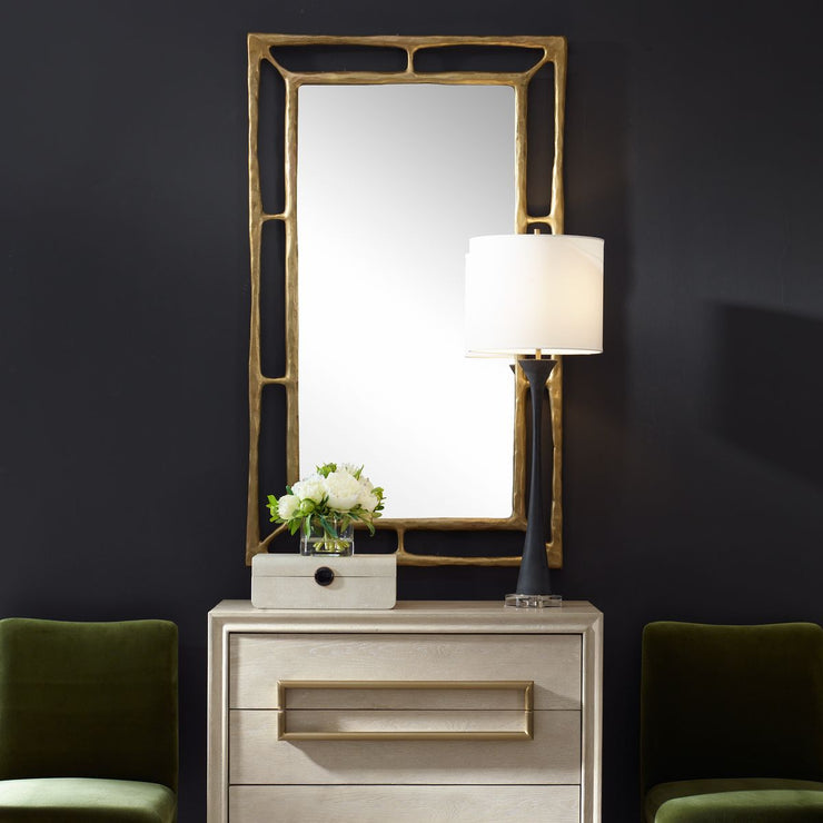 Uttermost Felix Antiqued Brass Rectangle Mirror