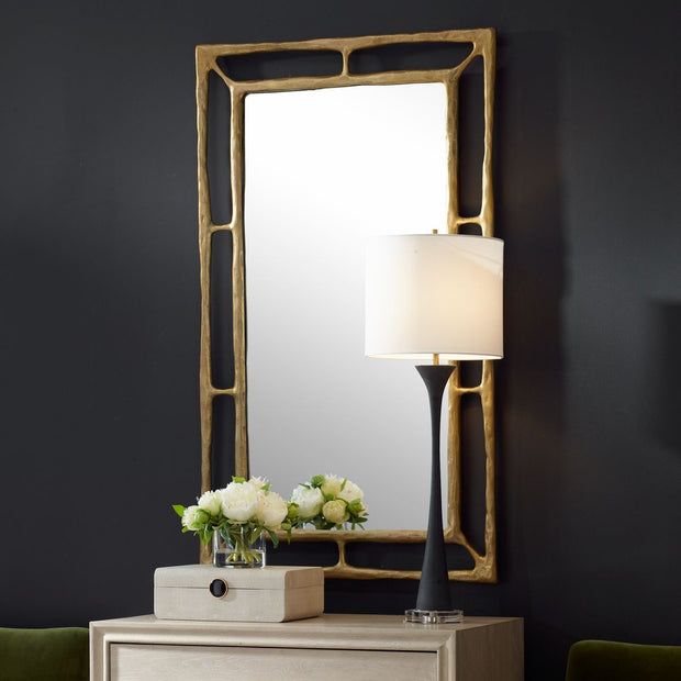 Uttermost Felix Antiqued Brass Rectangle Mirror