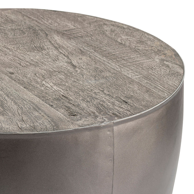 Crestview Collection Darlington Dark Gray Drum Base End Table