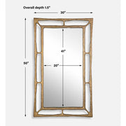 Uttermost Felix Antiqued Brass Rectangle Mirror