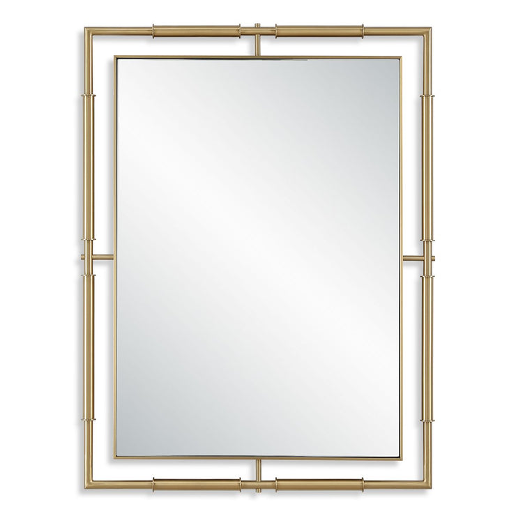 Uttermost It’s All Connected Brass Rectangle Mirror