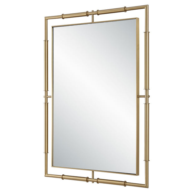 Uttermost It’s All Connected Brass Rectangle Mirror