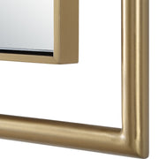Uttermost It’s All Connected Brass Rectangle Mirror