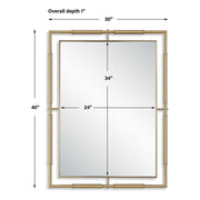 Uttermost It’s All Connected Brass Rectangle Mirror