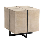Crestview Collection Rivera White Wash Square Mango Wood End Table