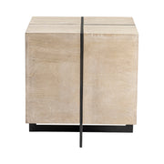Crestview Collection Rivera White Wash Square Mango Wood End Table