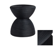 Crestview Collection Bengali Matte Black Rattan End Table