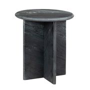 Crestview Collection Noir Marble Round End Table