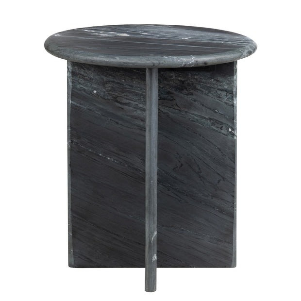 Crestview Collection Noir Marble Round End Table