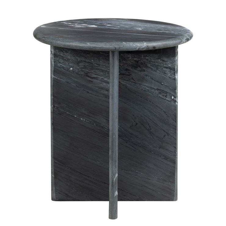 Crestview Collection Noir Marble Round End Table