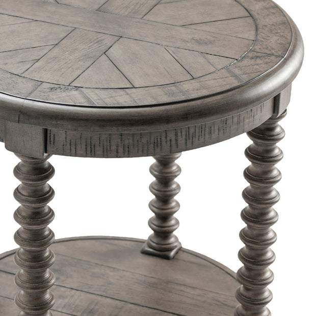 Crestview Collection Charleston Turned Leg Round  End Table