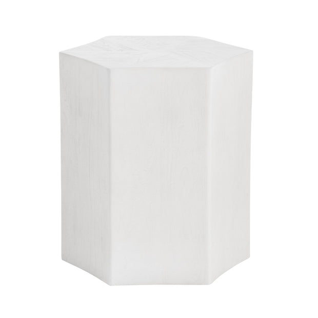 Crestview Collection Caspian Whitewashed Mango Wood Modern End Table