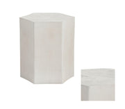 Crestview Collection Caspian Whitewashed Mango Wood Modern End Table