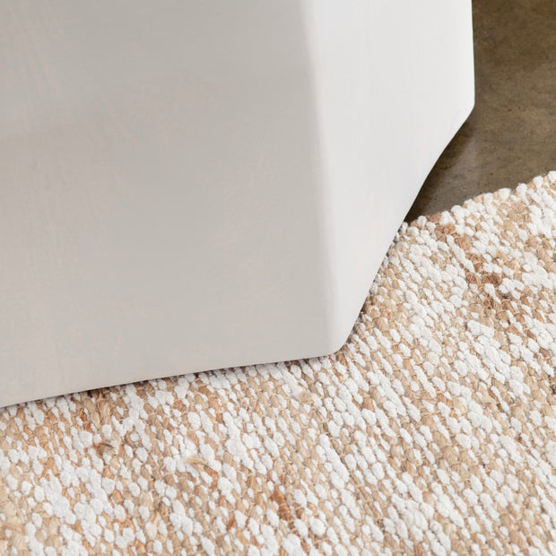 Crestview Collection Caspian Whitewashed Mango Wood Modern End Table