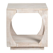 Crestview Collection Apollo Whitewashed Mango Wood End Table
