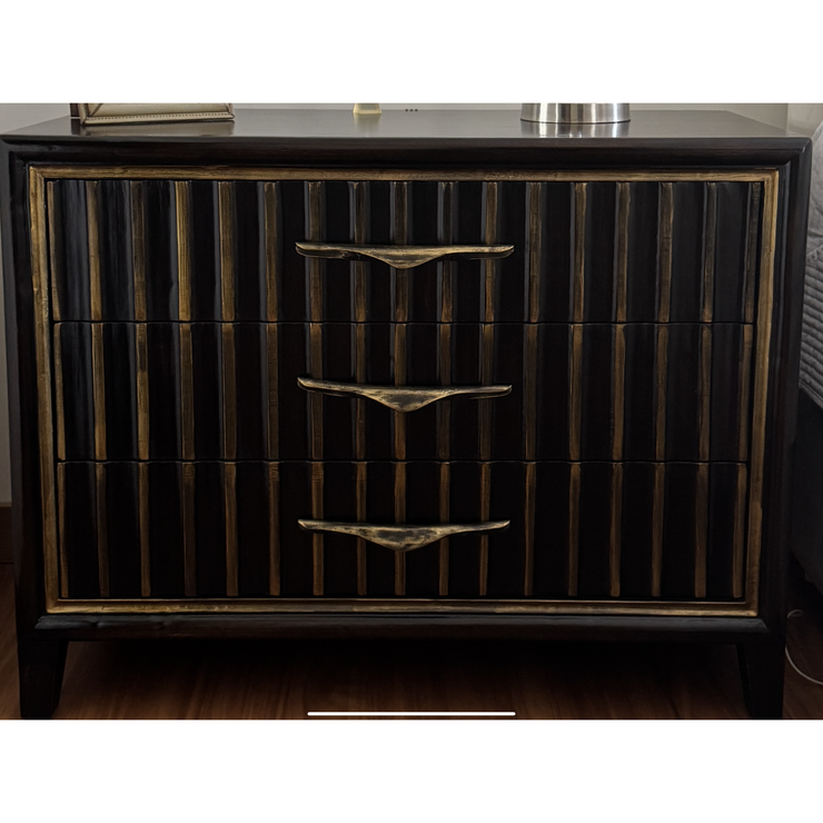 Casa Bonita Custom Malibu Nightstand - Black & Gold