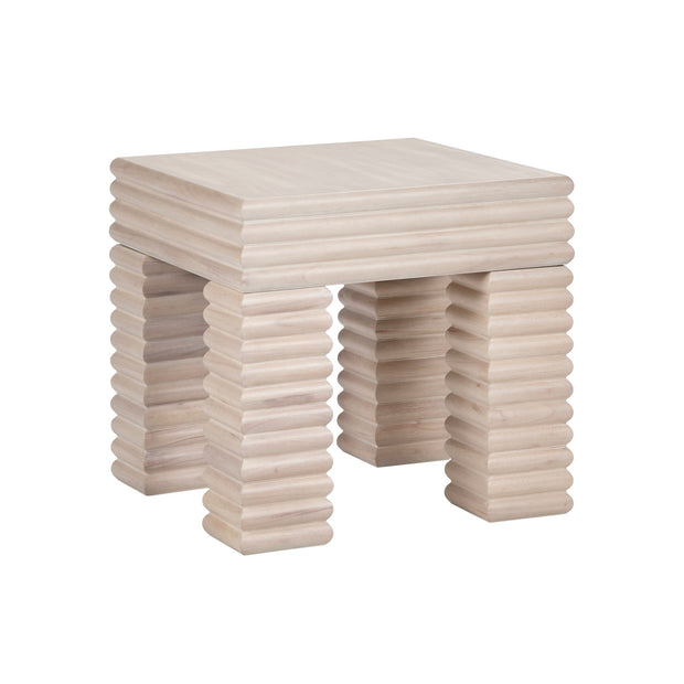 Crestview Collection Piper Fluted Wood End Table