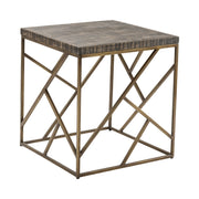 Crestview Collection Wyndham Modern Iron Square End Table