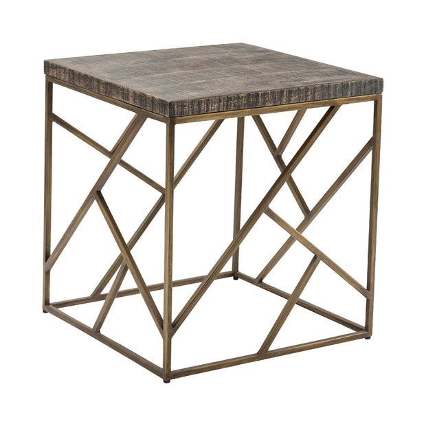 Crestview Collection Wyndham Modern Iron Square End Table