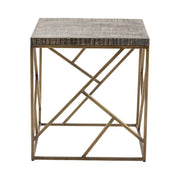 Crestview Collection Wyndham Modern Iron Square End Table