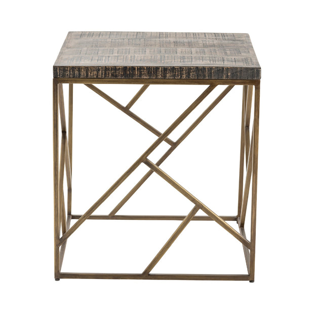 Crestview Collection Wyndham Modern Iron Square End Table