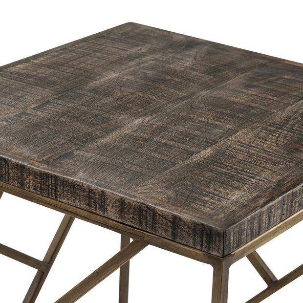 Crestview Collection Wyndham Modern Iron Square End Table