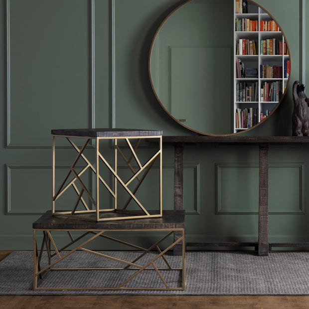 Crestview Collection Wyndham Modern Iron Square End Table