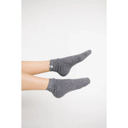 Cozy Earth The Plush Modern Crew Sock ~ Set of 3 Slate Grey Socks