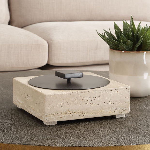 Uttermost Natural Luxe Travertine Box