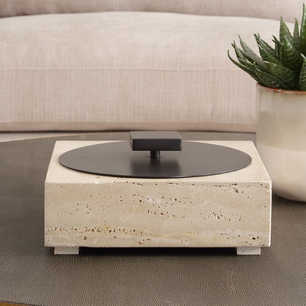 Uttermost Natural Luxe Travertine Box